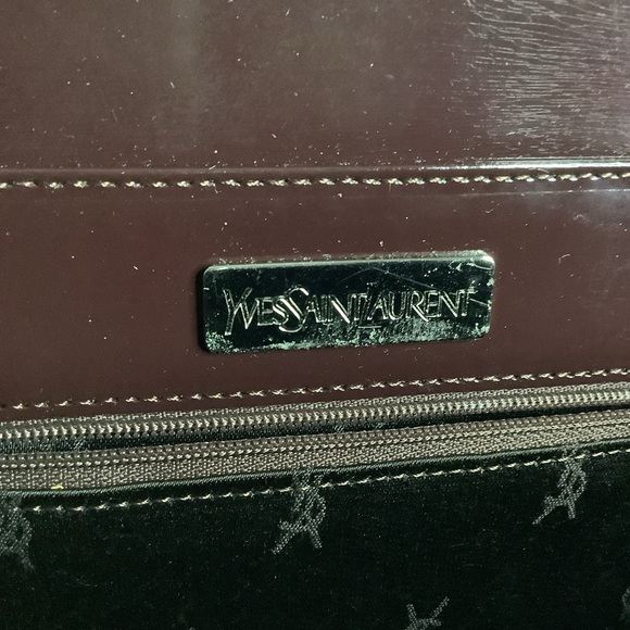 🛍️ELEGANT🌟YSL YVES SAINT LAURENT Patent Leather Handbag/VINTAGE - Picture 9 of 16